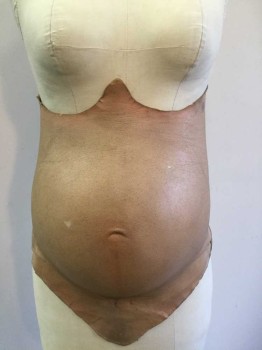Womens, Pregnancy Belly/Pad, MTO, Dk Beige, L200FOAM, Synthetic, Adjust, Realistic Pregnancy Belly, Light Weight, Velcro Center Back, Velcro is Beginning to Rip