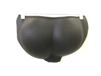Unisex, Fat Padding, N/L, Black, Polyester, Spandex, Solid, L, Bum Padding, Brief Style Underwear, Front is Mesh, Back is Subtle Bum Shaping with Modest Padding