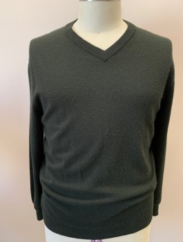 ROCHESTER, Forest Green, Wool, Solid, V-N, L/S,