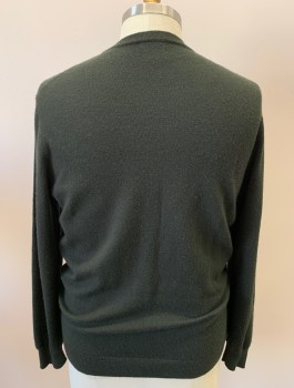 ROCHESTER, Forest Green, Wool, Solid, V-N, L/S,