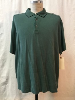 TOMMY BAHAMA, Green, Modal, Polyester, Solid, Short Sleeves,