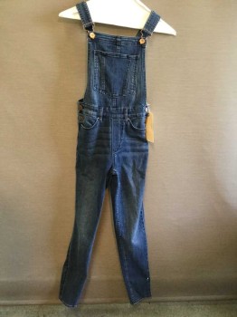 Womens, Overalls, Old Navy, Denim Blue, Cotton, Spandex, Solid, M/6