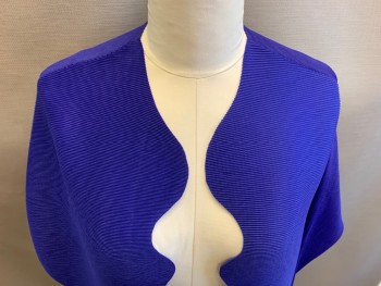 Womens, Sci-Fi/Fantasy Jacket, N/L, Violet Purple, Polyester, Solid, O/S, Permanent Pleating, Scalloped Hem, Open Front