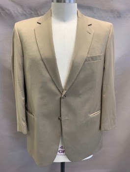 JOS A BANKS, Olive Green, Wool, Solid, Single Breasted, 2 Buttons, 3 Pockets, Notched Lapel, Single Vent