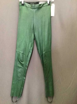 Womens, Leather Pants, Green, Leather, Solid, Xs