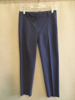 Womens, Capri Pants, THEORY, Navy Blue, Cotton, Lycra, Solid, W28, 0, Low Rise Capri, Stretch Cotton, Zip Fly with Belt Loops