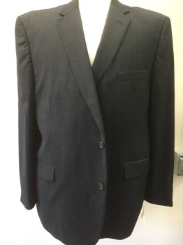 JOSEPH FEISS, Charcoal Gray, Wool, Solid, 2 Buttons,  3 Pockets,