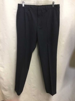 THEORY, Navy Blue, Wool, Solid, Pants, Flat Front, See Photo Attached,