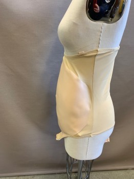 Womens, Pregnancy Belly/Pad, MOONBUMP, Beige, Rubber, Spandex, Solid, 3-4 Mo, Strappless Bodysuit, Thong
