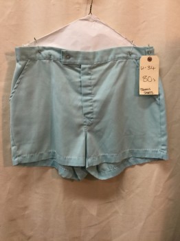 TENNIS SHORTS, Baby Blue, Cotton, Polyester, Solid, Baby Blue