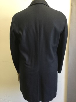 TURIST, Navy Blue, Wool, Cashmere, Solid, Single Breasted, Notched Lapel, 5 Pockets,