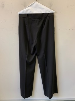 Houston, Black, Polyester, Solid, Pleat, Side Pockets, Zip Front,