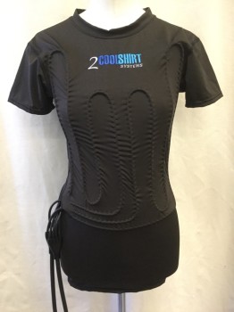 Unisex, Cool Shirt, XGO/2 COOLSHIRT FR, Black, Polyester, Lycra, B32, S, Compression Shirt. This Shirt Is Made From A Moisture Management Material., Cool Shirt, Cool Suit
