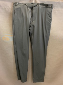 THEORY, Gray, Polyester, Elastane, Solid, F.F, No Belt Loops,