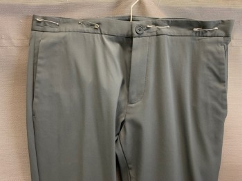 THEORY, Gray, Polyester, Elastane, Solid, F.F, No Belt Loops,