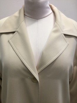 MAX MARA, Khaki Brown, Cotton, Solid, Single Breasted, 3 Buttons,  Notched Collar, 2 Welt Pockets at Hips, Below Knee Length