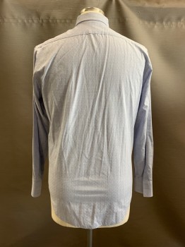 BILLY REID, Lt Blue, Cotton, Textured Fabric, C.A., Button Front, L/S, 1 Pocket