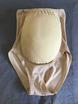 NAOMI & NICOLE, Beige, Lycra, Polyester, Pregnancy Pad  Attached To Pantes See Photo Attached,