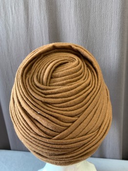 LILLY DACHE NY, Brown, Wool, Turban Hat, Wrap Around Look