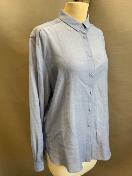 & OTHER STORIES, Blue, Lyocell, Polyester, Heathered, C.A., B.F., L/S,