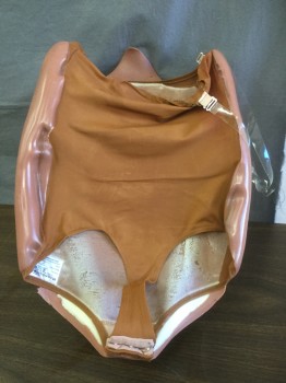Womens, Pregnancy Belly/Pad, MOONBUMPS, Tan Brown, Rubber, Spandex, Solid, XS, 8 to 9 Months, Thong Bodysuit, Dark Tan