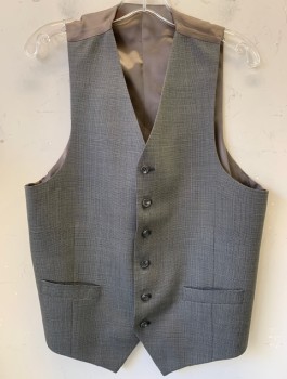 ACADEMY AWARD, Gray, Wool, Houndstooth - Micro, 6 Button, 2 Pocket
