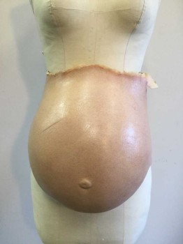 Womens, Pregnancy Belly/Pad, MTO, Beige, Latex, N/S, Light Weight Latex Belly, Realistically Painted, No Closures, Has Black Marks on One Side