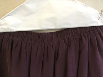 MADEWELL, Maroon Red, Viscose, Silk, Solid, Faded Maroon, Large Pleat 1" Waistband Front with Elastic Back, 2 Slant  Pockets Front, Solid Maroon Lining