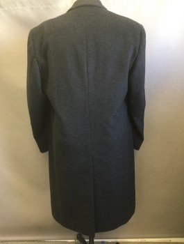 BERT PULITZER, Black, Wool, Nylon, Solid, Single Breasted, Notched Lapel, 3 Buttons,  2 Welt Pockets
