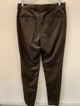 GIORGIO FIORELLI, Dk Brown, Polyester, Viscose, Solid, F.F, 4 Pockets, Button Tab and Zip Front,