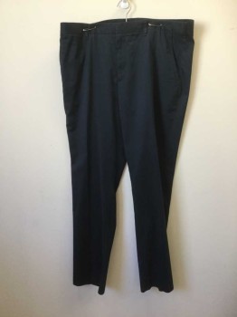BONOBOS MONDAY, Navy Blue, Cotton, Solid, Flat Front, Zip Fly, 4 Pockets,