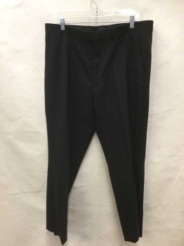 KENNETH COLE, Black, Wool, Solid, Pants, Flat Front, See Photo Attached,