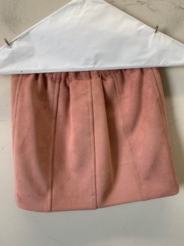 Childrens, Skirt, JIGSAW, Rose Pink, Polyester, Elastane, Solid, 6/7, Button Front, 4 Silver Snaps, Elastic Waist, Altered Waistband in Back