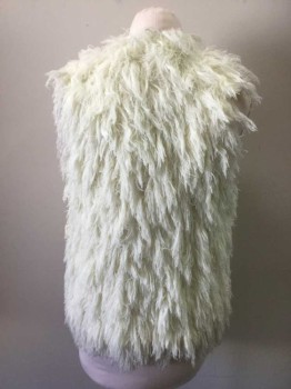 I.B. DIFFUSION, Cream, Polyester, Solid, No Closures, Knit with Furry Thread Work, 2 Pockets,