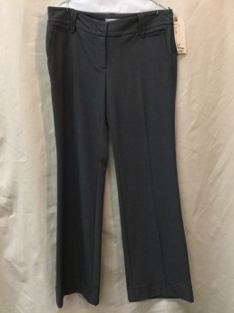 ANN TAYLOR, Heather Gray, Synthetic, Spandex, Heathered, Heather Gray, cuffed