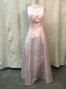 UBRAN CITY GIRL, Lt Pink, Synthetic, Solid, Light Pink, Round Neck,  Sleeveless, Open Back Detail with Self Tie Bows