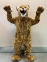 Unisex, Walkabout, NL, Tan Brown, Synthetic, Girth, C 42", 74", WILD CAT Body Suit, L/S, CB Zipper, Tail, 4 Pieces