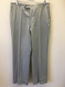 ACADEMY AWARDS, Lt Gray, Blue, Wool, Stripes - Pin, Flat Front, Button Tab, 4 Pockets, Belt Loops, Zip Fly