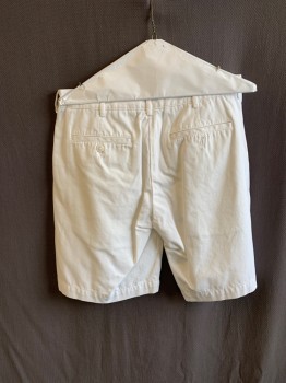 LACOSTE, White, Cotton, Solid, F.F, 4 Pockets, Zip Fly