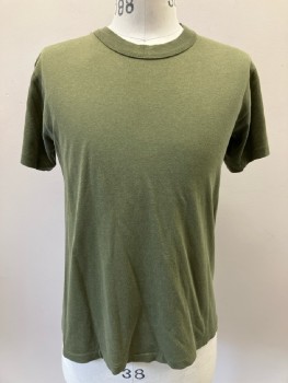 N/L, Olive Green, Cotton, Solid, CN, S/S,