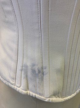MTO, Cream, Solid, Cream W/cream Lacing Back, Stained Front & Back, See Detail Photo,