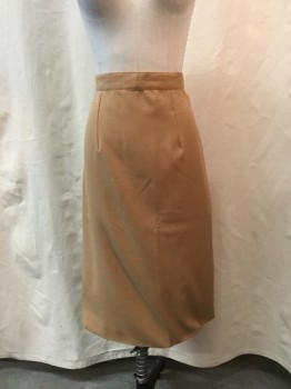 NO LABEL, Camel Brown, Brown, Synthetic, Solid, Novelty Pattern, Below Knee