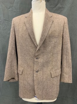 MTO, Brown, Cream, Dk Brown, Wool, Tweed, Single Breasted, Collar Attached, Notched Lapel, 3 Pockets, Long Sleeves,