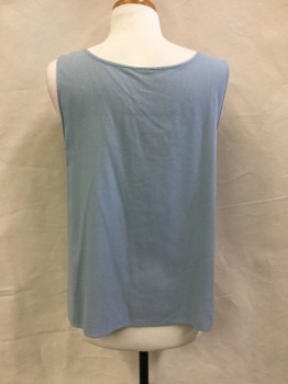 ASHLYN KATE, Sage Green, Polyester, Solid, Tank Top, Round Neck,