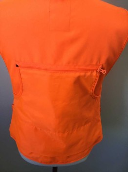 MASTER SPORTSMAN, Orange, Cotton, Polyester, Solid, 6 Pockets, Zip Front, Quilted Yoke, Big Pocket in Back