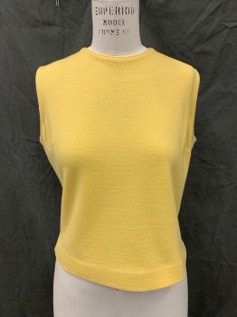 KIMBERLY, Yellow, Wool, Solid, Shell, Zip Back, Pullover,