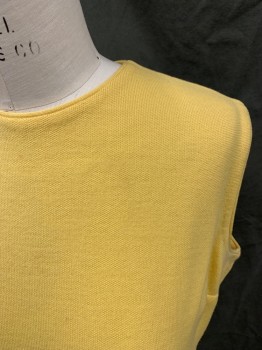 KIMBERLY, Yellow, Wool, Solid, Shell, Zip Back, Pullover,