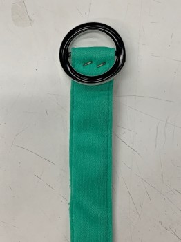 NO LABEL, Sea Foam Green, Mint Green, Lt Green, Polyester, Color Blocking, Black Round Buckle
