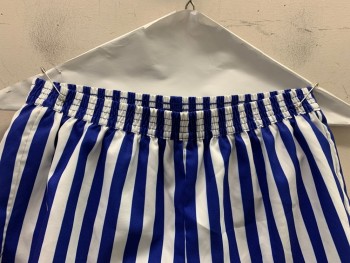 DOLFIN, Navy Blue, White, Polyester, Stripes - Vertical , Elastic Waist Band