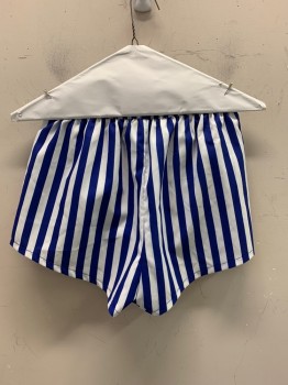 DOLFIN, Navy Blue, White, Polyester, Stripes - Vertical , Elastic Waist Band